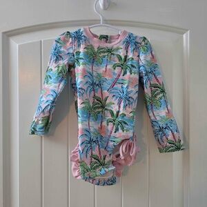 Caden Lane Pink and Blue Palm Rashguard